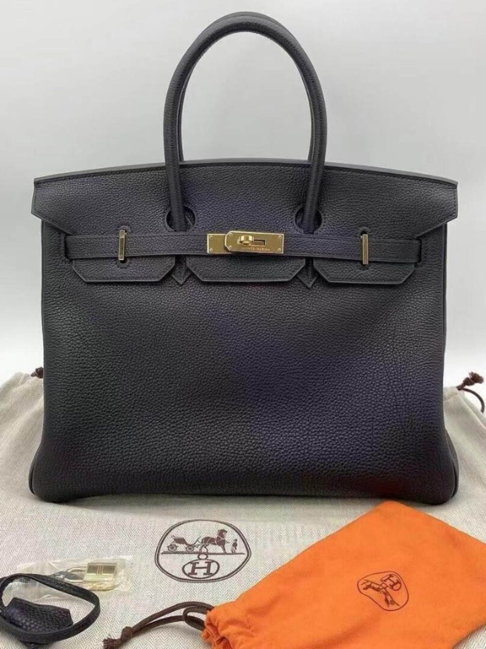 Hermès black Birkin 35 Bag
